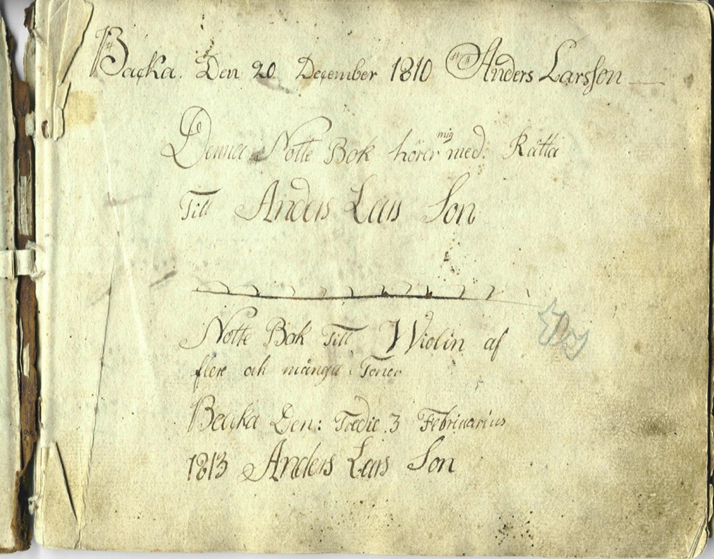 Anders Larssons notbok 1810